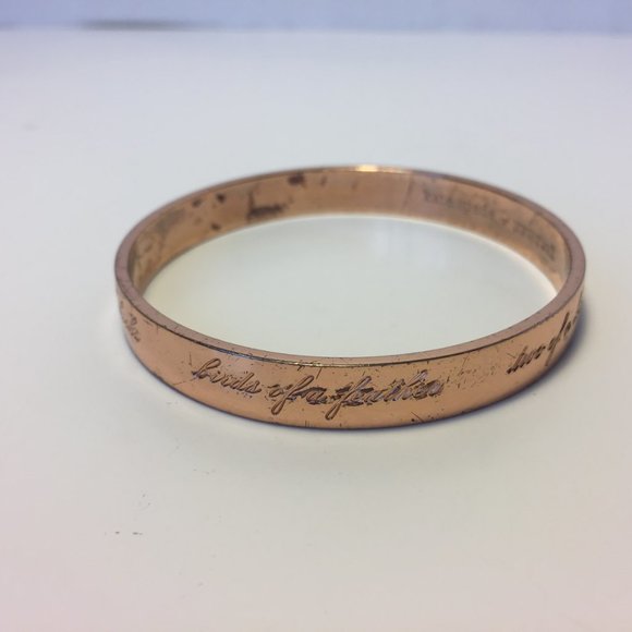 KATE SPADE Rose Gold Best Friend Ever Bangle - Picture 10 of 16